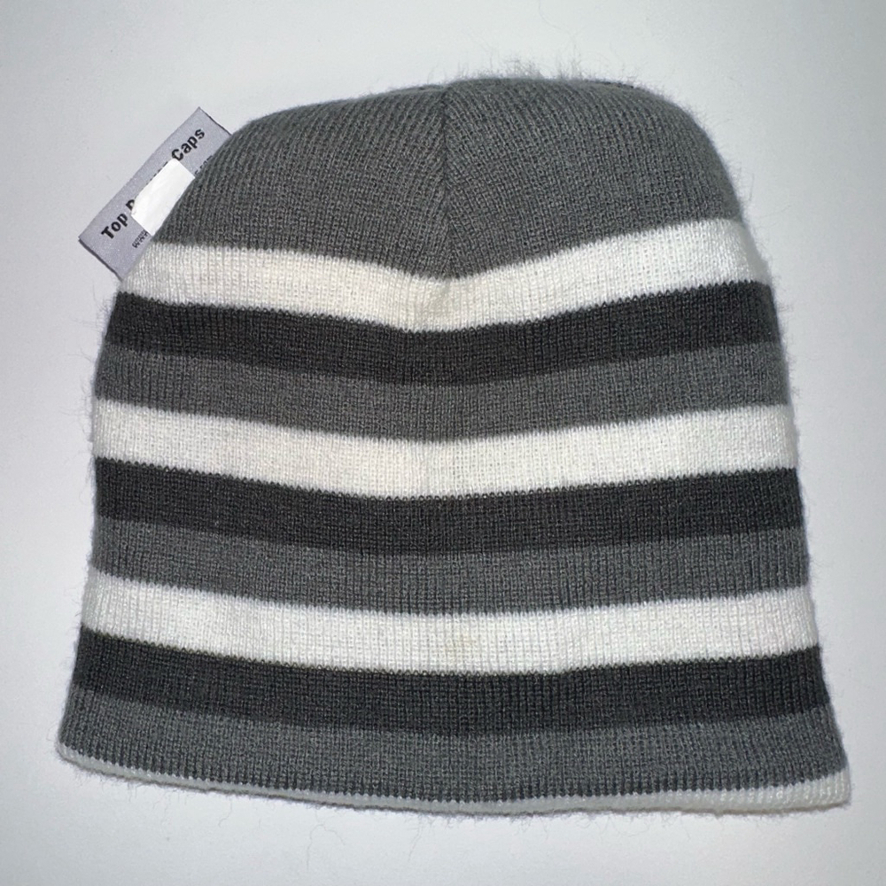 2011 Cap Beanie Hat One Size Gray Reversible Top Drawer Caps - Picture 3 of 7